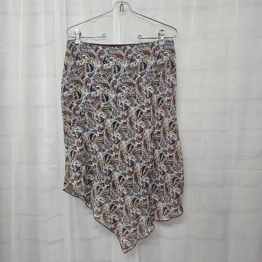 Vintage My Michelle Purple Paisley Fairy Skirt Y2K Metallic Boho Retro Hippie 7